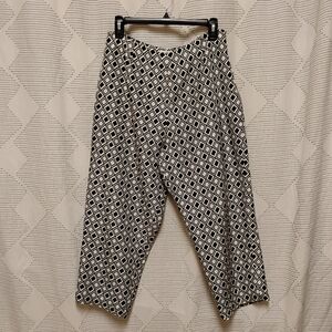 Vintage Allison Taylor Geometric Black and White Pants Size 12